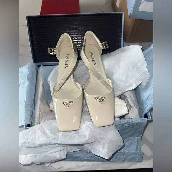 Prada leather pumps ballerinas ivory 38 - Picture 4 of 9